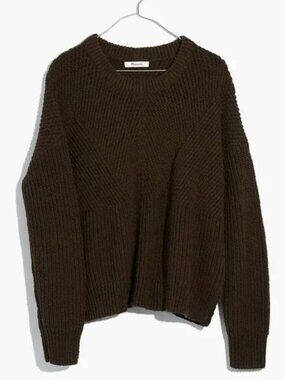 Madewell Joslin Pullover Sweater in Dried Olive